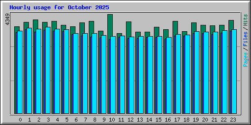 Hourly usage for October 2025