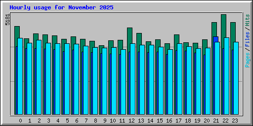 Hourly usage for November 2025